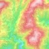 Mapa topográfico Moura Morta, altitude, relevo