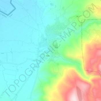 Mapa topográfico Harim, altitude, relevo