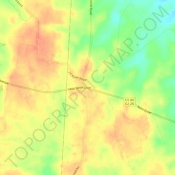 Mapa topográfico Scott, altitude, relevo