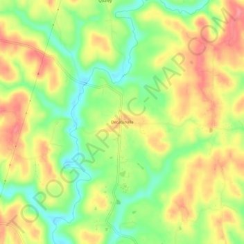 Mapa topográfico Decaturville, altitude, relevo