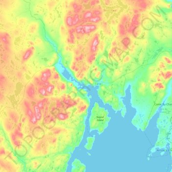 Mapa topográfico Swift Current, altitude, relevo