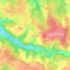 Mapa topográfico Coteau d'Epagnac, altitude, relevo
