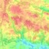Mapa topográfico Kergueris, altitude, relevo