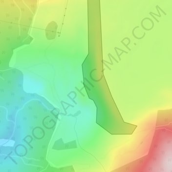 Mapa topográfico Highland Valley, altitude, relevo