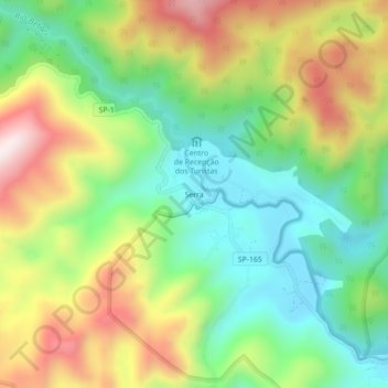 Mapa topográfico Serra, altitude, relevo