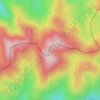 Mapa topográfico Khao Yai, altitude, relevo