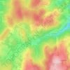 Mapa topográfico Les Fougères, altitude, relevo