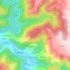 Mapa topográfico Les Veyssières, altitude, relevo
