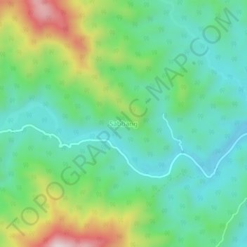 Mapa topográfico Sabbang, altitude, relevo