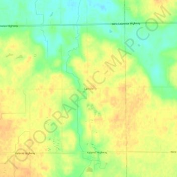 Mapa topográfico Carlisle, altitude, relevo