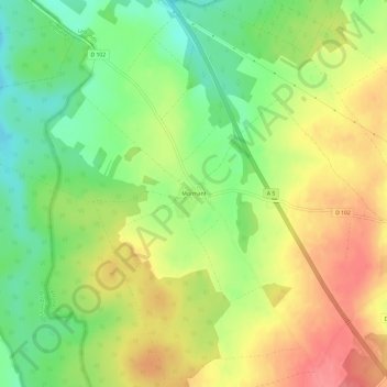 Mapa topográfico Mormant, altitude, relevo