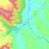 Mapa topográfico Omeo, altitude, relevo