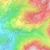 Mapa topográfico Les Posses-sur-Bex, altitude, relevo