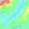 Mapa topográfico Vargem da Lua, altitude, relevo