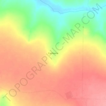 Mapa topográfico Cachoeira, altitude, relevo