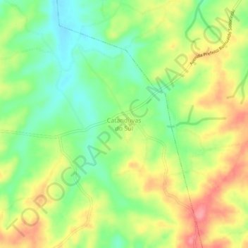Mapa topográfico Catanduvas do Sul, altitude, relevo