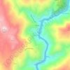 Mapa topográfico Amieiro, altitude, relevo