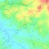 Mapa topográfico La Preuille, altitude, relevo