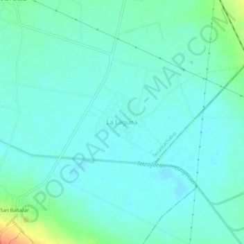 Mapa topográfico La Laguna, altitude, relevo