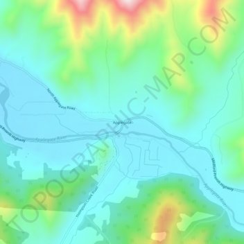 Mapa topográfico Applegate, altitude, relevo