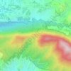 Mapa topográfico Sesar Lembang, altitude, relevo
