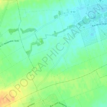 Mapa topográfico Saint-Hyppolite, altitude, relevo