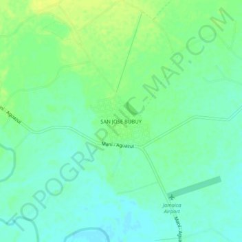 Mapa topográfico SAN JOSE BUBUY, altitude, relevo