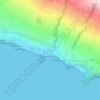 Mapa topográfico Anse les Bas, altitude, relevo
