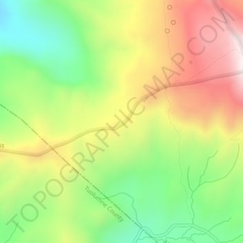 Mapa topográfico Saint Marys Pass, altitude, relevo