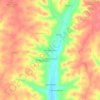 Mapa topográfico Vale de Bordalo, altitude, relevo