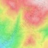 Mapa topográfico Curral dos Cobernos, altitude, relevo