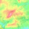 Mapa topográfico Le Melleret, altitude, relevo