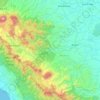 Mapa topográfico Pangkalan Jambu, altitude, relevo