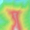 Mapa topográfico Buttu Seranglangkan, altitude, relevo