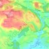 Mapa topográfico Crénénan, altitude, relevo