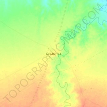 Mapa topográfico Capatárida, altitude, relevo