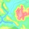 Mapa topográfico El Cerrejón, altitude, relevo
