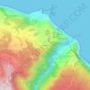 Mapa topográfico Lamaçeiros, altitude, relevo