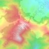 Mapa topográfico Gunung Sewu, altitude, relevo