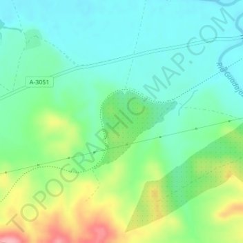 Mapa topográfico Los Pirineos, altitude, relevo