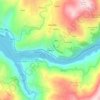 Mapa topográfico Ancede, altitude, relevo