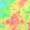 Mapa topográfico La Piègerie, altitude, relevo