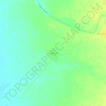 Mapa topográfico Angdosh, altitude, relevo