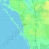 Mapa topográfico Sarasota, altitude, relevo