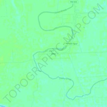 Mapa topográfico Otey, altitude, relevo
