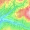 Mapa topográfico Le Regallet, altitude, relevo