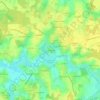 Mapa topográfico Les Courtelets, altitude, relevo