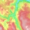 Mapa topográfico Babonnès, altitude, relevo