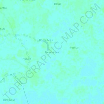 Mapa topográfico Neamatpur, altitude, relevo