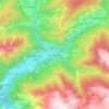 Mapa topográfico les Escaldes, altitude, relevo